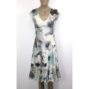 Komarov Woman's Dress S Crinkle Midi Fit-Flared Dress